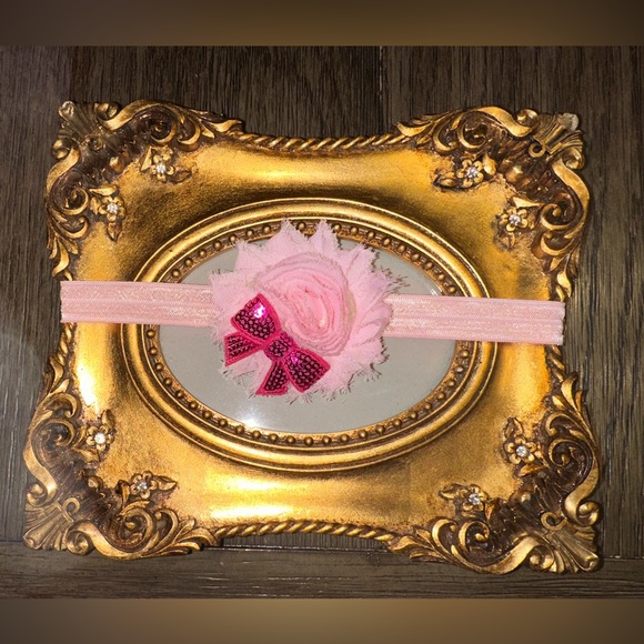 NWT Handmade Flower Headbands x 4 Infant Baby Child Girl Sequin Bow Gems Rose - Picture 6 of 8